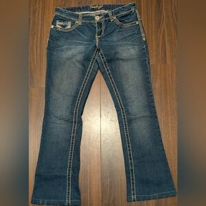 Amethyst Jeans Women's Boot Cut Jeans in Dark Blue Wash